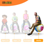 WALIKI Hopper Ball for Adults | 29-Inch Tie-Dye Hippity Hop Ball | Jump, Play & Party Fun