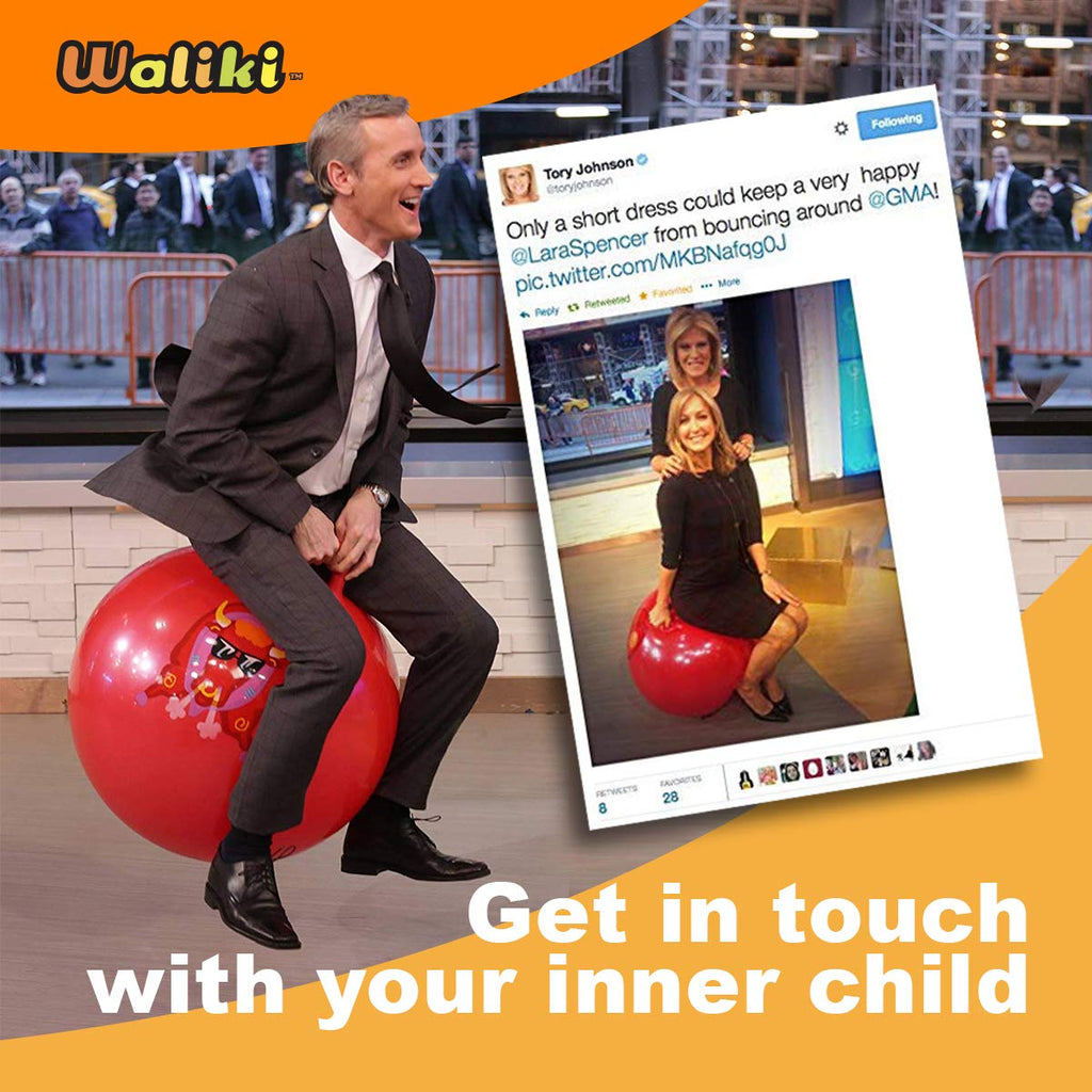 WALIKI Hopper Ball for Adults | 29-Inch Tie-Dye Hippity Hop Ball | Jump, Play & Party Fun