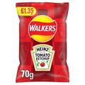 Walkers Heinz Tomato Ketchup Sharing Crisps 70g (Box of 18)