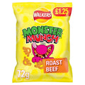 Walkers Monster Munch Roast Beef Snacks 72g (Box of 18)