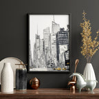 Wall Decor For Hallway | Set of 2 Urban Skyscrapers Wall art Prints
