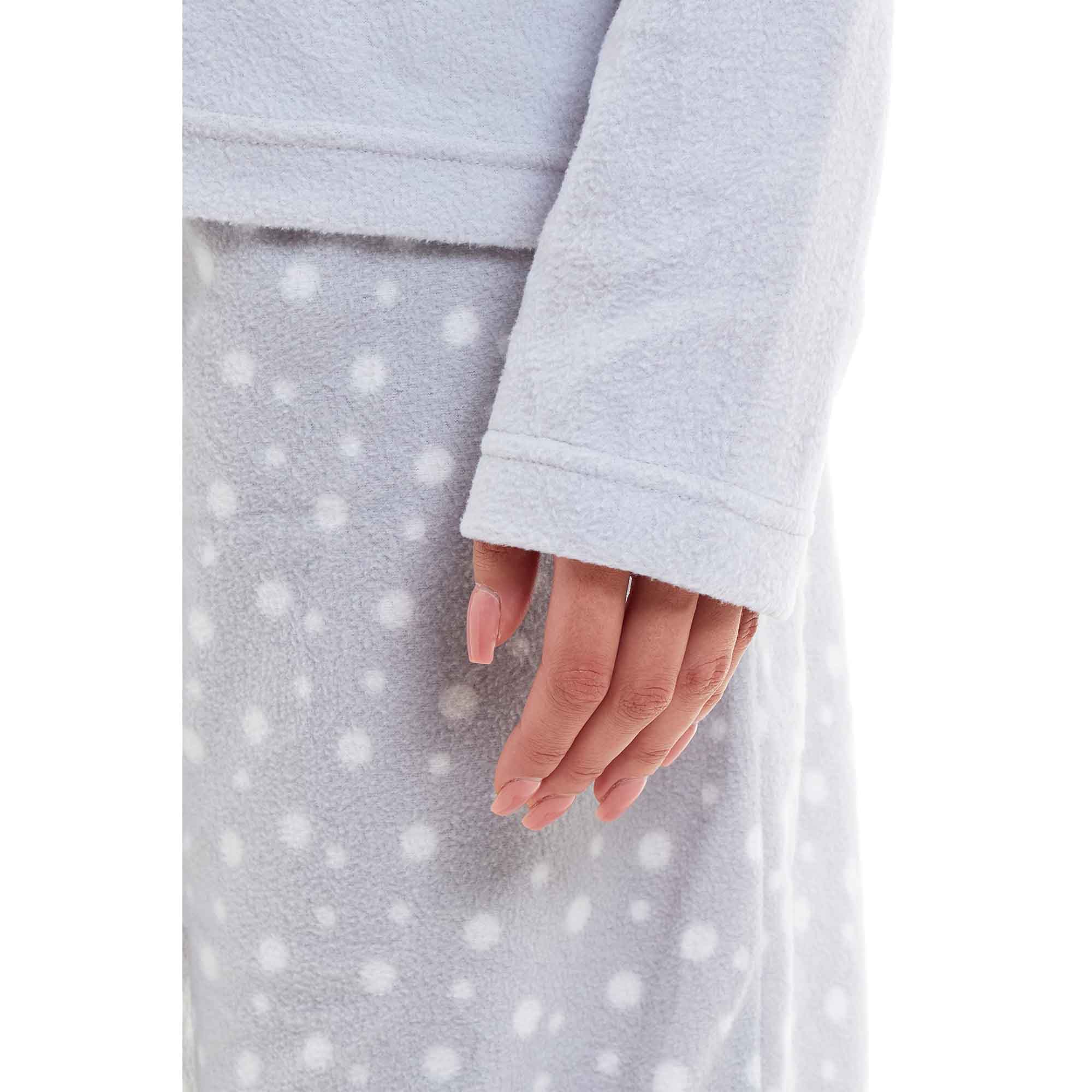 Daisy Dreamer Women's Penguin Polar Fleece Pyjama Set With Hood Embroidered Fluffy Winter