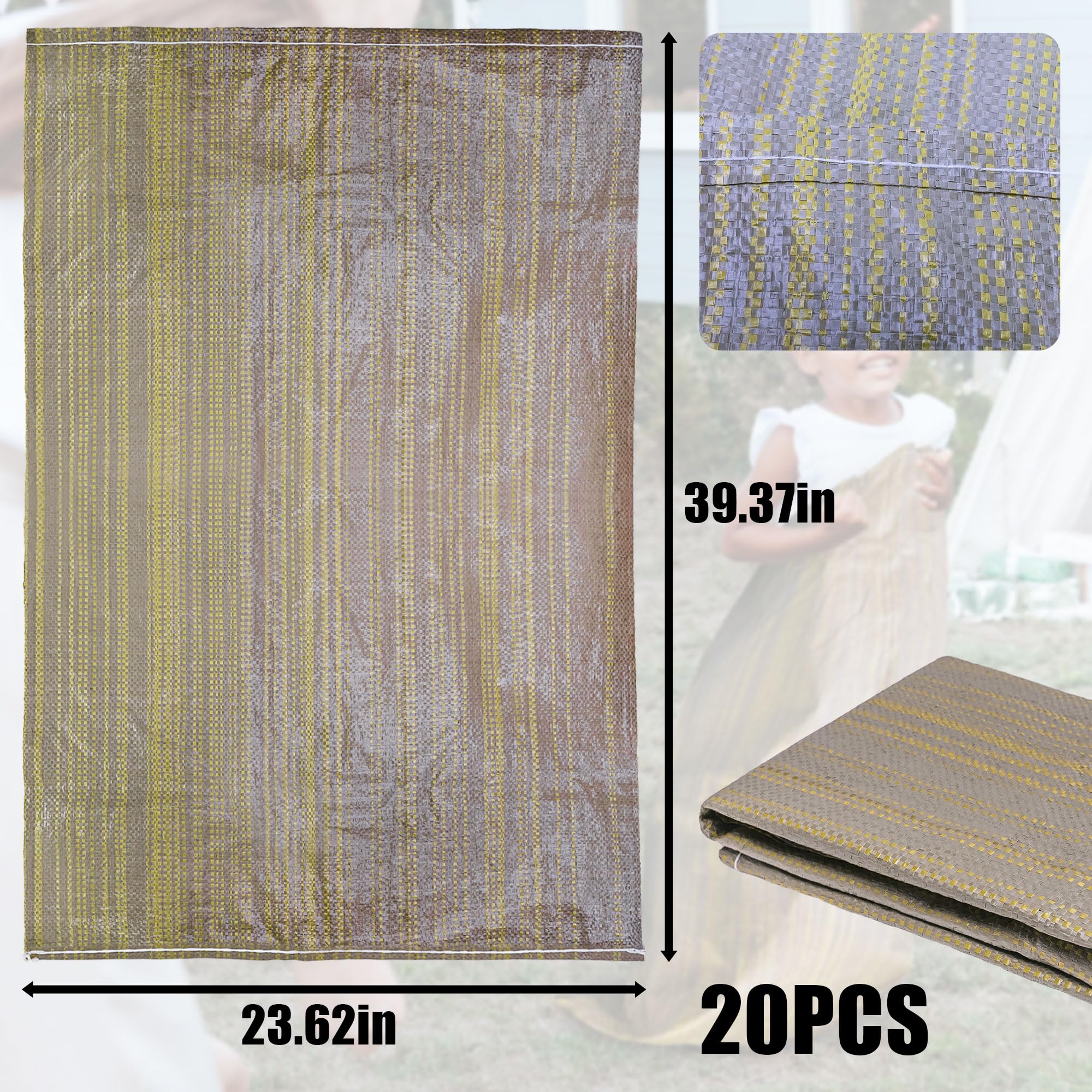 Warmfarm Potato Sack Race Bags (24x40) – 10 Pack Outdoor Lawn Games for Adults & Kids
