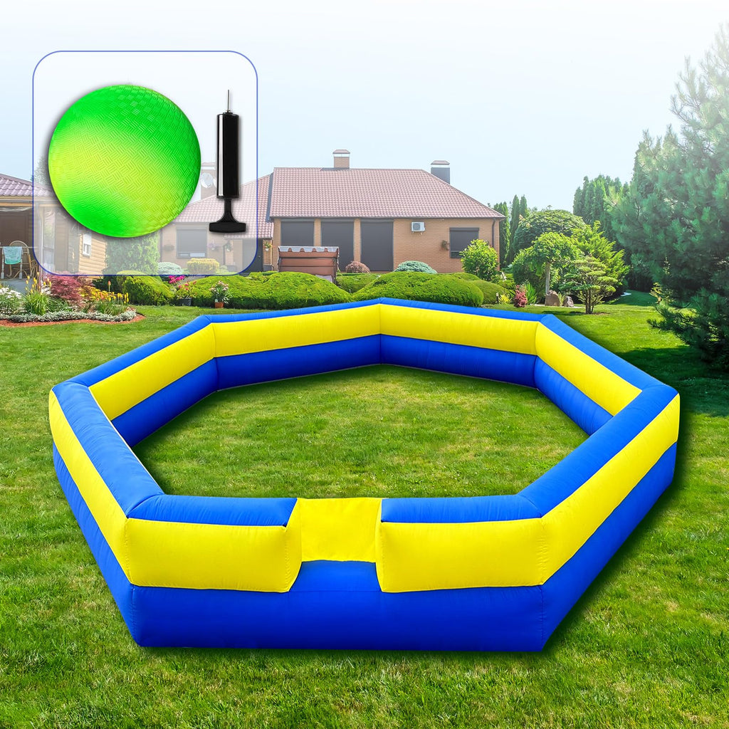 WARSUN 15Ft Gaga Ball Pit – Portable Inflatable Gaga Ball for Indoor & Outdoor Fun
