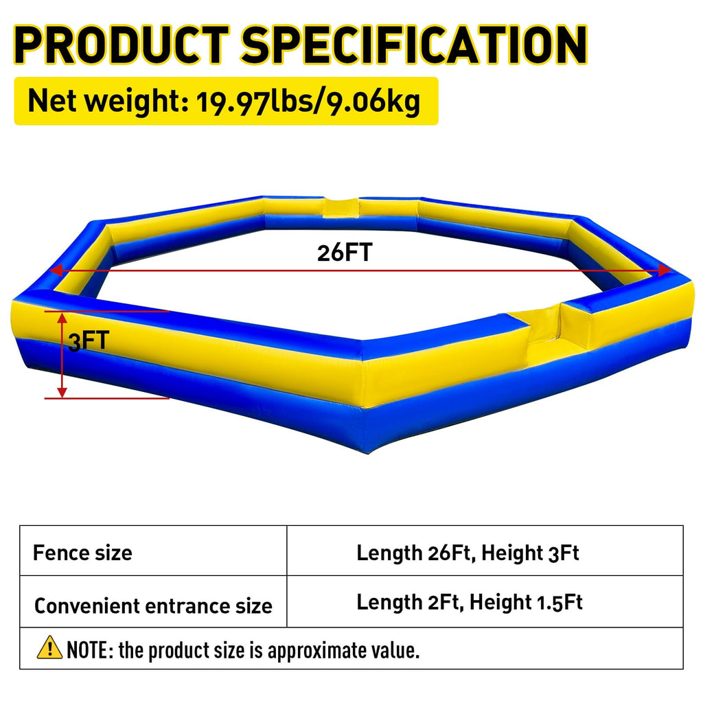 WARSUN Giant 26ft Gaga Ball Pit Inflatable with Built-in Blower