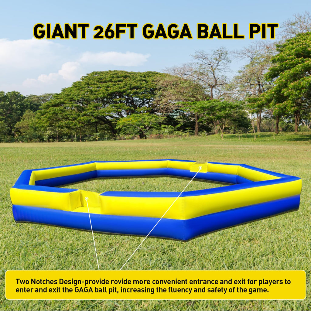 WARSUN Giant 26ft Gaga Ball Pit Inflatable with Built-in Blower