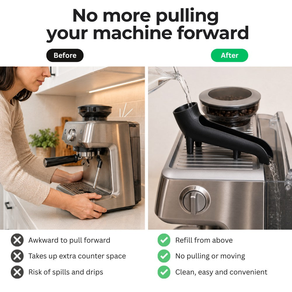 Coffee Machine Water Tank Filler Funnel for Rear Tank Espresso Machines