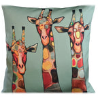 OLIVIA ROCCO Giraffe Waterproof Cushion Covers 43x43 Cm Reversible Breathable Indoor Outdoor Decorative Cover For Patio Garden Sofa Bed Chair