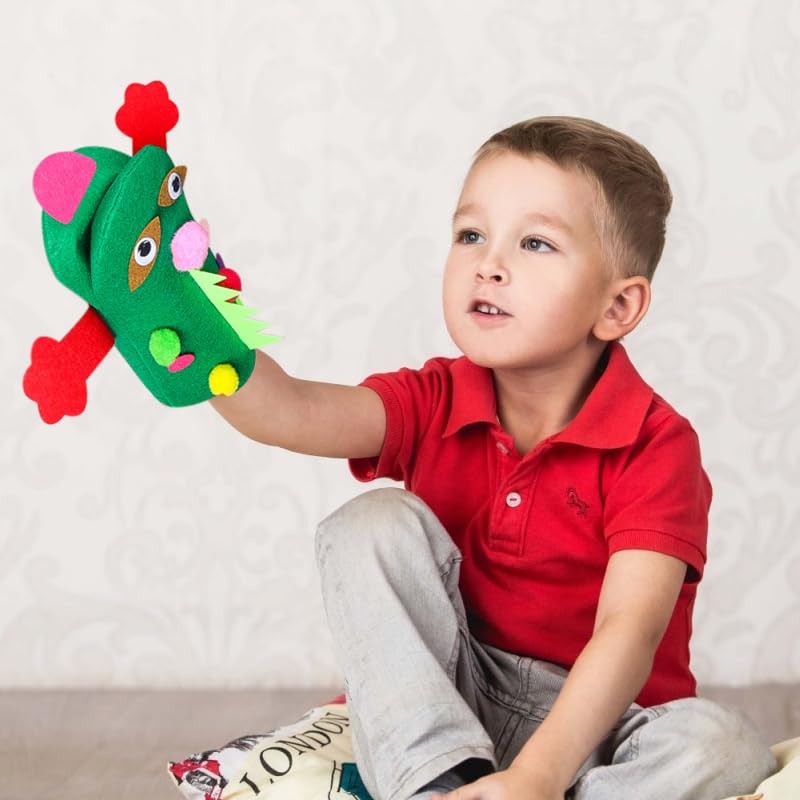 WATINC 12Pcs Hand Puppet Making Kit – Creative DIY Puppets for Kids, Storytelling & Party Crafts