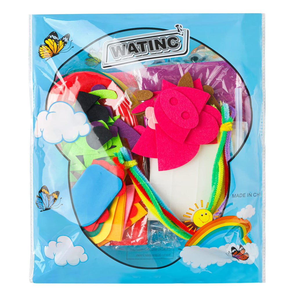 WATINC 12Pcs Hand Puppet Making Kit – Creative DIY Puppets for Kids, Storytelling & Party Crafts