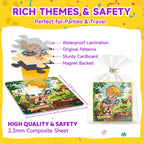 WAWIBEE 24-Pack Magnetic Puzzle Books — Kid Party Favors, Travel Toys & Classroom Prizes