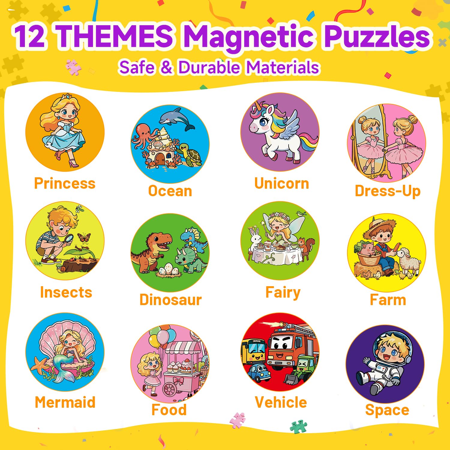 WAWIBEE 24-Pack Magnetic Puzzle Books — Kid Party Favors, Travel Toys & Classroom Prizes