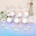 WAWUO 15Pcs One Silly Goose Cupcake Toppers – Cute Animal Theme Party Props