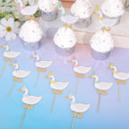 WAWUO 15Pcs One Silly Goose Cupcake Toppers – Cute Animal Theme Party Props