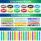 We1stdsee 158Pcs Video Game Party Favors Kit for 12 Guests | Gamer Goodie Bags & Decorations