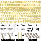 WELITTCON 175-Pcs Glitter Customizable Banner Kit — Birthday & Party Decor (Glitter Gold)