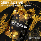 Organic Bee Pollen Granules 2 Lbs - WellnessLabsRx | Immune Support, Energy & Digestive Wellness - Gluten-Free - USA Made