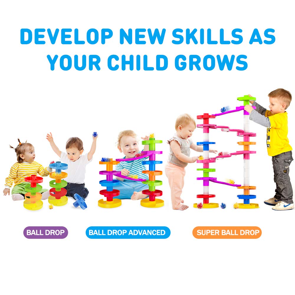 WEofferwhatYOUwant Super Ball Drop – 28-Piece Giant Marble Run for Toddlers