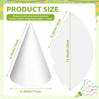 WEOXPR 20 White Paper Party Hats – DIY Decor for Birthday & Halloween