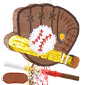 WERNNSAI Baseball Piñata Bundle – Pull-String Piñata with Bat & Blindfold for Kids’ Parties