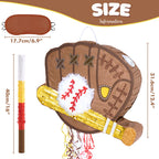 WERNNSAI Baseball Piñata Bundle – Pull-String Piñata with Bat & Blindfold for Kids’ Parties