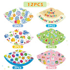WERNNSAI 12 Pcs Birthday Party Hats | Colorful Polka Dot Headwear with Elastic String