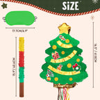 WERNNSAI Christmas Tree Pinata – 16.5in x 12.4in Green Decor for Parties, Easy Fill & Durable