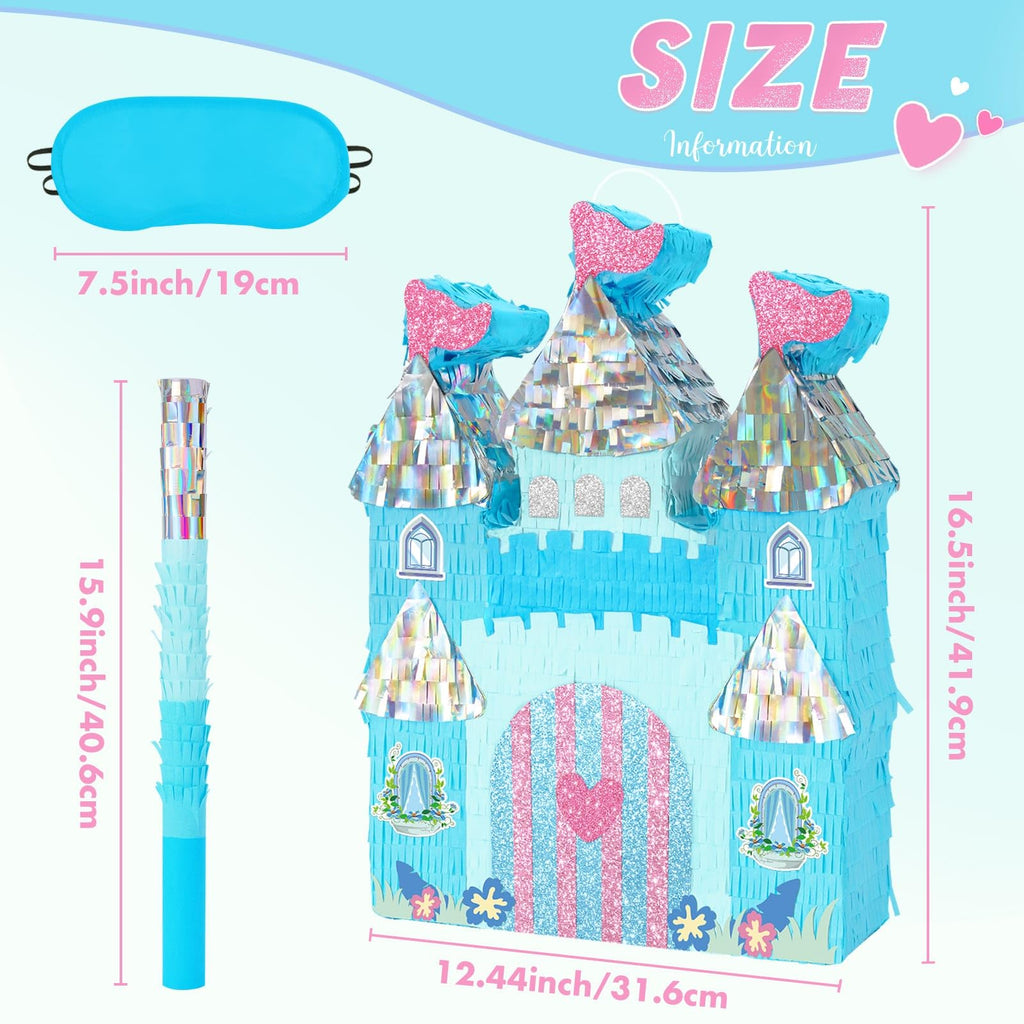 WERNNSAI Princess Castle Pinata – Ice Castle Pinata for Winter Parties