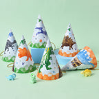 WERNNSAI 12-Pc Watercolor Dinosaur Party Hats for Kids Birthday Parties