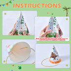 WERNNSAI 12-Pc Watercolor Dinosaur Party Hats for Kids Birthday Parties