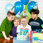 WERNNSAI 12-Pc Watercolor Dinosaur Party Hats for Kids Birthday Parties