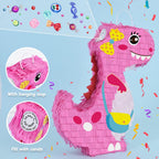 WERNNSAI Dinosaur Pinata – Pink Dino Party Game & Decoration for Girls Birthday