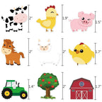 WERNNSAI 36 PCS Farm Cupcake Toppers – Farm Animal Party Decor for Kids