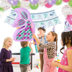 WERNNSAI Mermaid Piñata Bundle – Mermaid Party Supplies with Blindfold & Bat (16.7in x 12.2in x 3.1in)