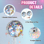 WERNNSAI Disco Ball Pinata – Mirror Pinata for Disco Parties with Pull String, Bat & Eye Mask
