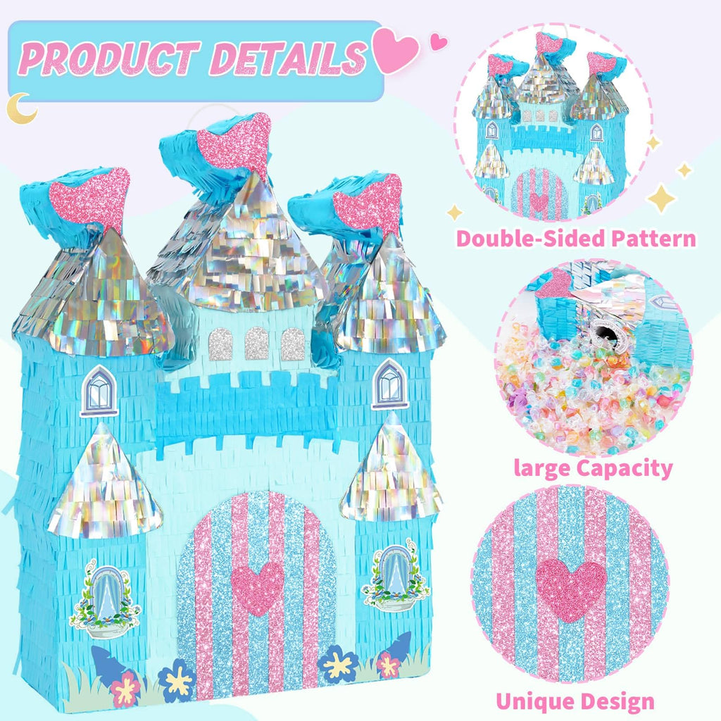 WERNNSAI Princess Castle Pinata – Ice Castle Pinata for Winter Parties