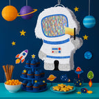 WERNNSAI Astronaut Pinata - Space Party Decor with Blindfold & Bat