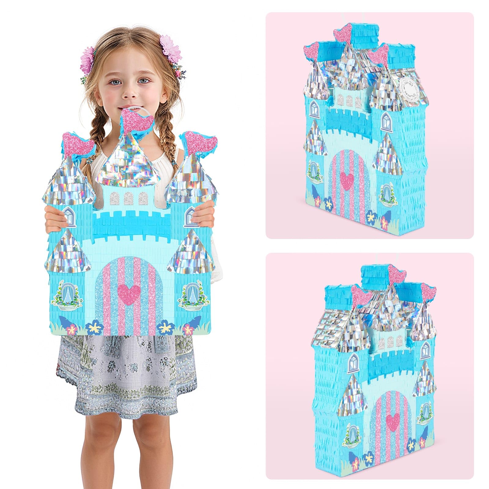 WERNNSAI Princess Castle Pinata – Ice Castle Pinata for Winter Parties
