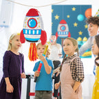 WERNNSAI Rocket Pinata Bundle – Space Ship Pinata with Blindfold & Bat for Kids' Parties