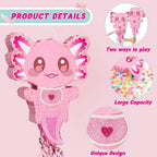 WERNNSAI Pink Axolotl Piñata – Cute Underwater Party Game & Baby Shower Decor