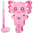 WERNNSAI Pink Axolotl Piñata – Cute Underwater Party Game & Baby Shower Decor