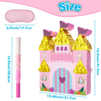 WERNNSAI Princess Castle Piñata – Pink Princess Birthday Party Decorations (16.4 x 12.4 in)