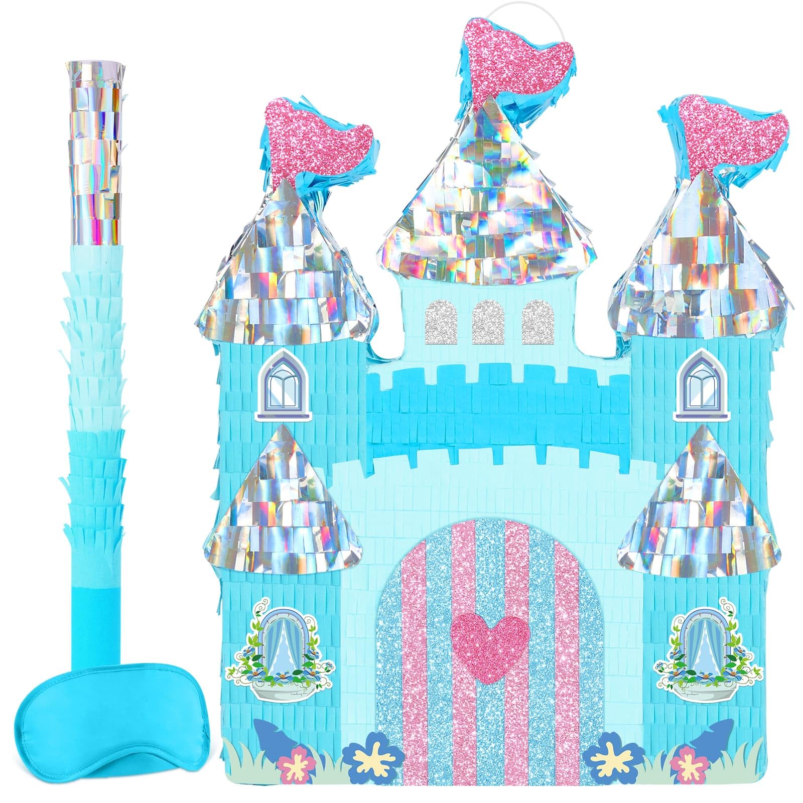 WERNNSAI Princess Castle Pinata – Ice Castle Pinata for Winter Parties