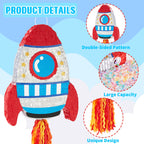 WERNNSAI Rocket Pinata Bundle – Space Ship Pinata with Blindfold & Bat for Kids' Parties