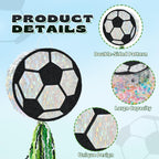 WERNNSAI Soccer Ball Pinata – Party Decoration with Blindfold Bat & Pull String