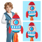 WERNNSAI Rocket Pinata Bundle – Space Ship Pinata with Blindfold & Bat for Kids' Parties