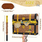 WERNNSAI Treasure Chest Piñata – Pirate Theme Pull-String Piñata with Bat & Blindfold