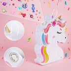 WERNNSAI Unicorn Piñata Bundle – Rainbow Unicorn Party Supplies with Blindfold & Bat (15.7 x 12.2 x 3.1 in)