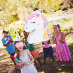 WERNNSAI Unicorn Piñata Bundle – Rainbow Unicorn Party Supplies with Blindfold & Bat (15.7 x 12.2 x 3.1 in)