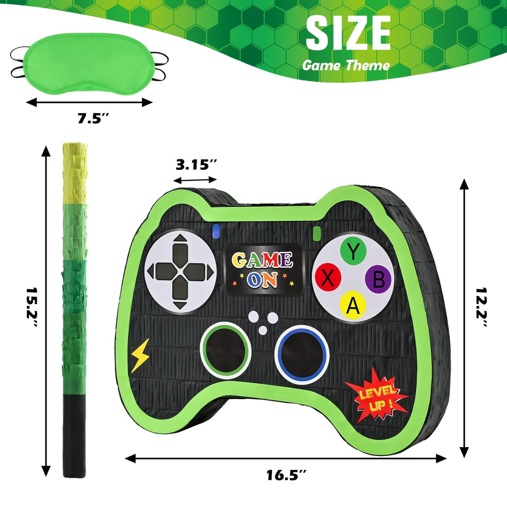 WERNNSAI Video Game Controller Pinata – Party Bundle with Blindfold & Bat (15.7 in x 12.2 in x 3.1 in)